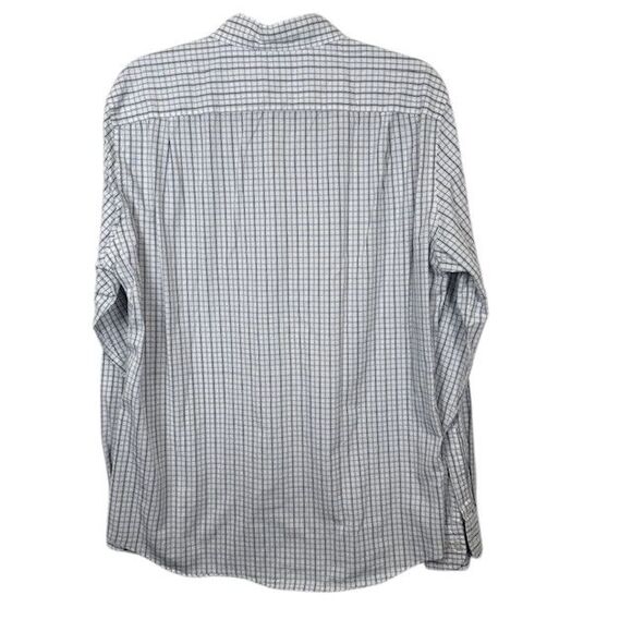 J. Crew Button Down Shirt Blue White Windowpane Plaid Preppy Size Medium - Picture 4 of 10